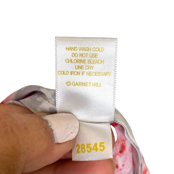 Garnet Hill 6 Pink Floral Washable Silk Camisole Blouse Cami Tank Women Tank Top - Picture 7 of 10